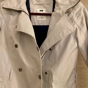 Helly Hansen Women's Light Taupe Trench Coat with Navy Lining